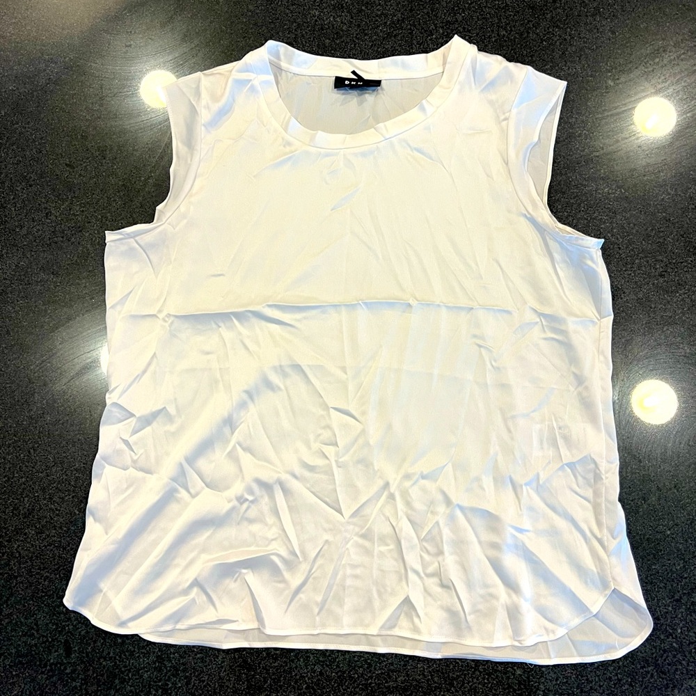 DKNY white/ cream lightweight blouse